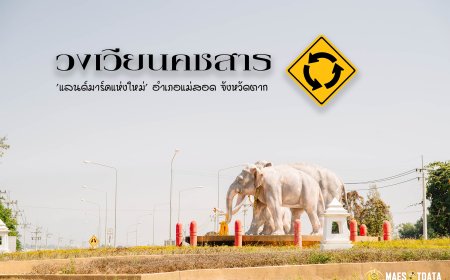 วงเวียนคชสาร  แลนด์มาร์คแห่งใหม่ อำเภอแม่สอด