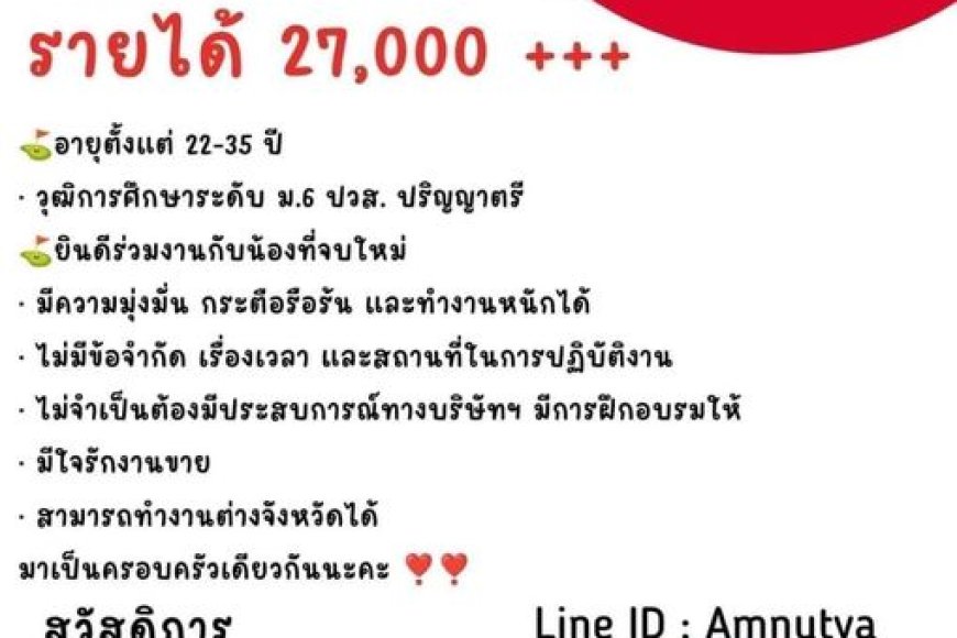 เปิดรับสมัคร จำนวน 2 อัตรา