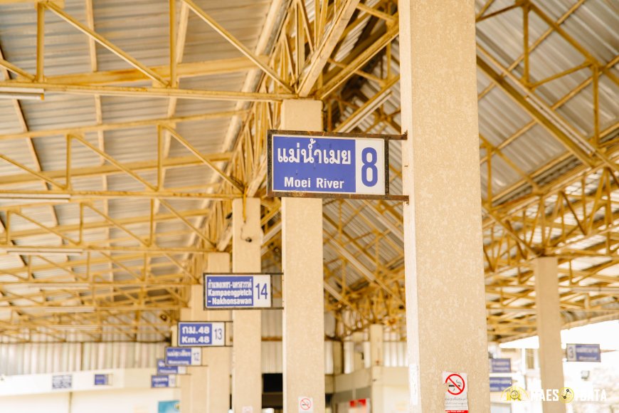 สถานีขนส่งผู้โดยสาร อำเภอแม่สอด จังหวัดตาก ชายแดนไทย-พม่า