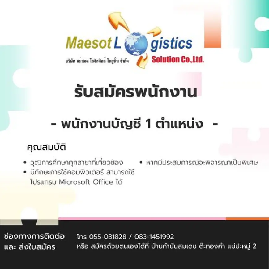 รับสมัครพนักงาน