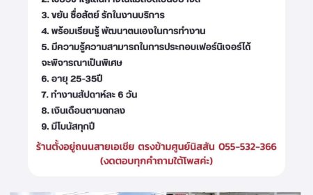 ร้าน ฮัลโหล เฟอร์นิเจอร์ แม่สอด ประกาศรับสมัคร คนขับรถขนส่งเฟอร์นิเจอร์ 1 อัตรา