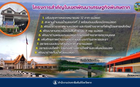 โครงการสำคัญในเขตพัฒนาเศรษฐกิจพิเศษตาก (ดำเนินการเสร็จแล้ว)