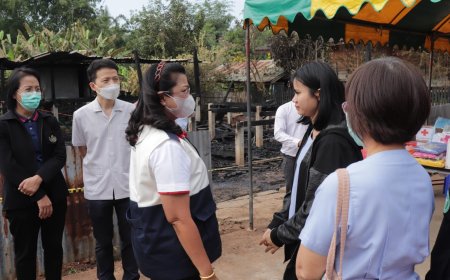 นายกเหล่ากาชาด ลงพื้นที่เยี่ยมให้กำลังใจผู้ประสบอัคคีภัย