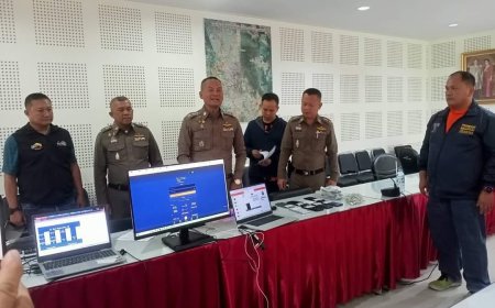 ผบก.ภ.จว.ตาก ผกก.แม่สอด โชว์ผลงานจับกุมเว็บ พนันออนไลน์