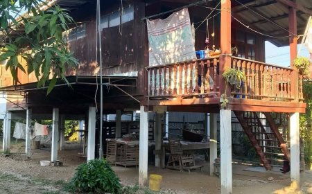 ขายบ้านไม้ยกสูง พร้อมที่ดิน