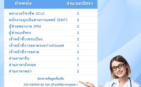โรงพยาบาลแม่สอด ราม ประกาศรับสมัครงาน