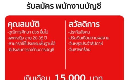 Mega Furniture สาขาแม่สอด เปิดรับสมัครพนักงานบัญชี