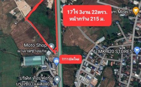 ขายที่ดิน ติดชุมชน แม่กุ หมู่ 2