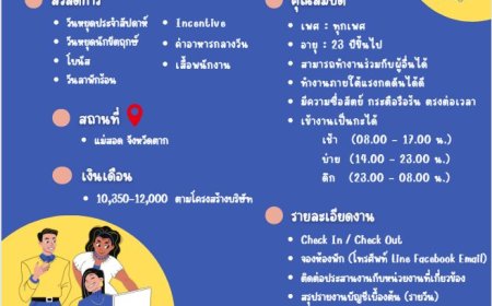 วันบัดเจท โฮเทล ตาก แม่สอด รับสมัครพนักงานต้อนรับ ด่วน 2 อัตรา