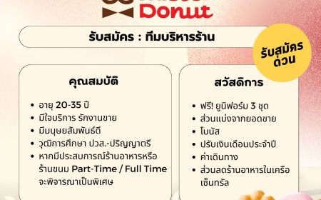 รับสมัครงาน ร้านมิสเตอร์โดนัท สาขาโรบินสัน แม่สอด