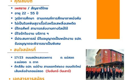 ประกาศรับสมัครงาน พนักงานรักษาความปลอดภัย (รปภ.)