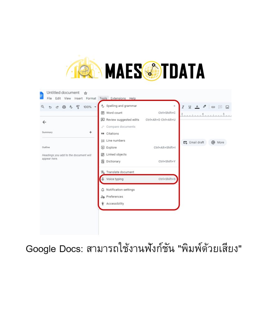 Google Docs: สามารถใช้งานฟังก์ชัน 