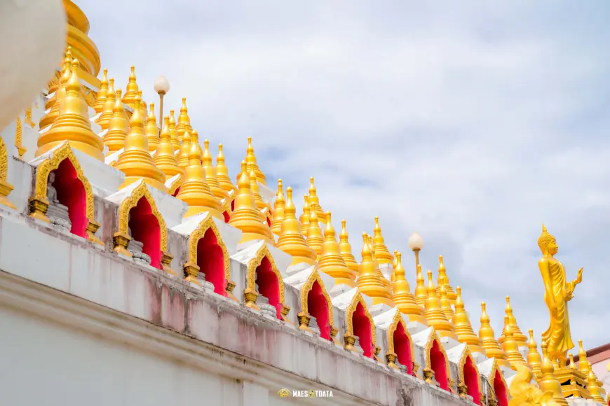 วัดมณีไพรสณฑ์ วัดสวยๆ เจดีย์วิหารสัมพุทเธ ใน อำเภอแม่สอด จังหวัดตาก 