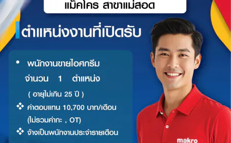 สมัครงาน ซีพี แอ็กซ์ตร้า แม่สอด  สมัครพร้อมสัมภาษณ์ทันที ไม่มีค่าใช้จ่าย
