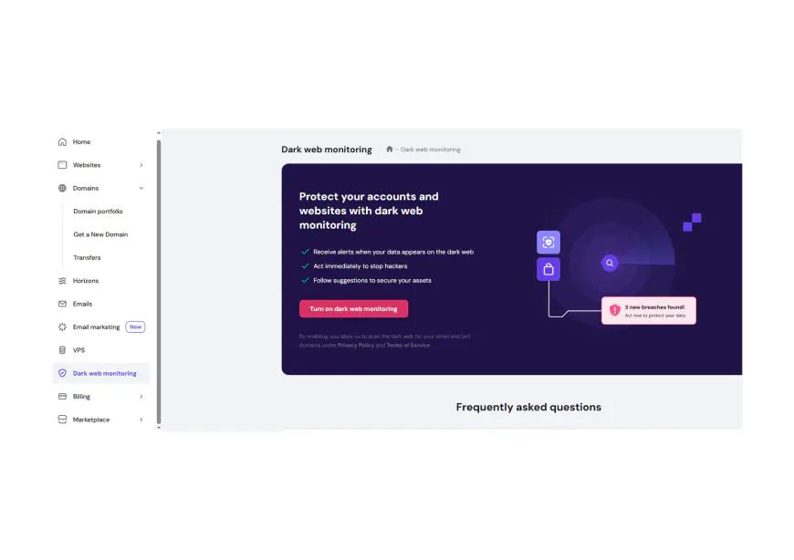 ฟีเจอร์ป้องกัน Dark Web และความปลอดภัยของ Hostinger ปกป้องเว็บไซต์จากภัยคุกคามออนไลน์
