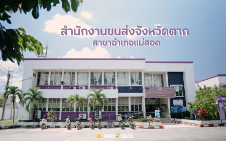 สำนักงานขนส่งจังหวัดตาก สาขาแม่สอด – บริการด้านทะเบียน ต่อภาษี ใบขับขี่